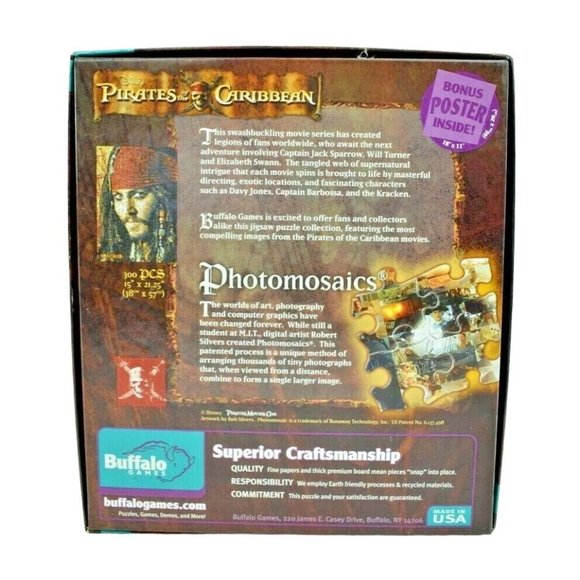 Pirates of the Caribbean Jack Sparrow Photomosaic 300 Piece Jigsaw Puzzle - Picture 5 of 9